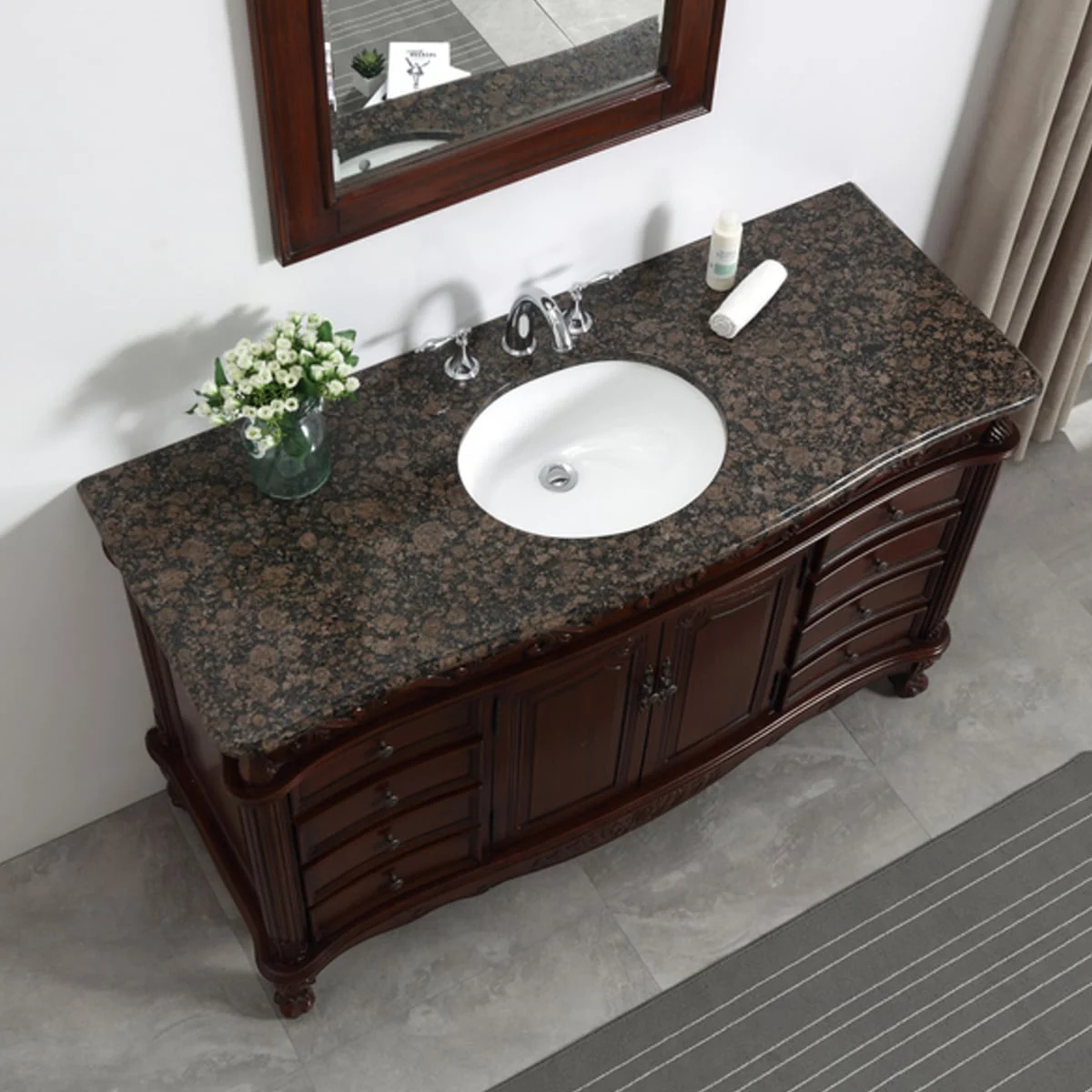 TỦ LAVABO BUCKINGHAM 48 INCH MÀU NÂU 3