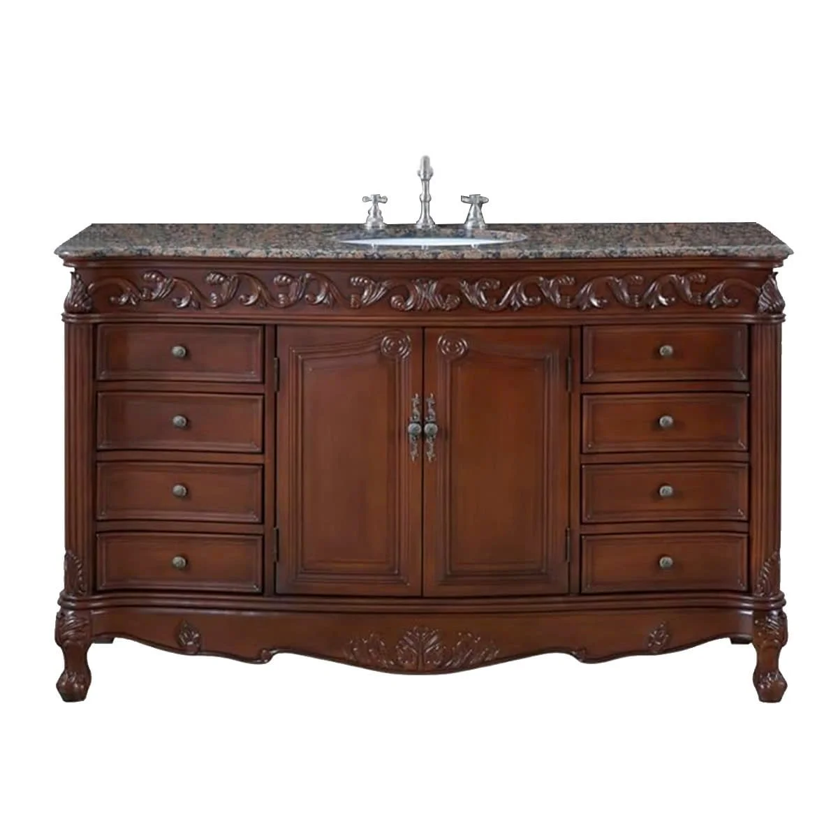TỦ LAVABO BUCKINGHAM 56 INCH MÀU NÂU 2