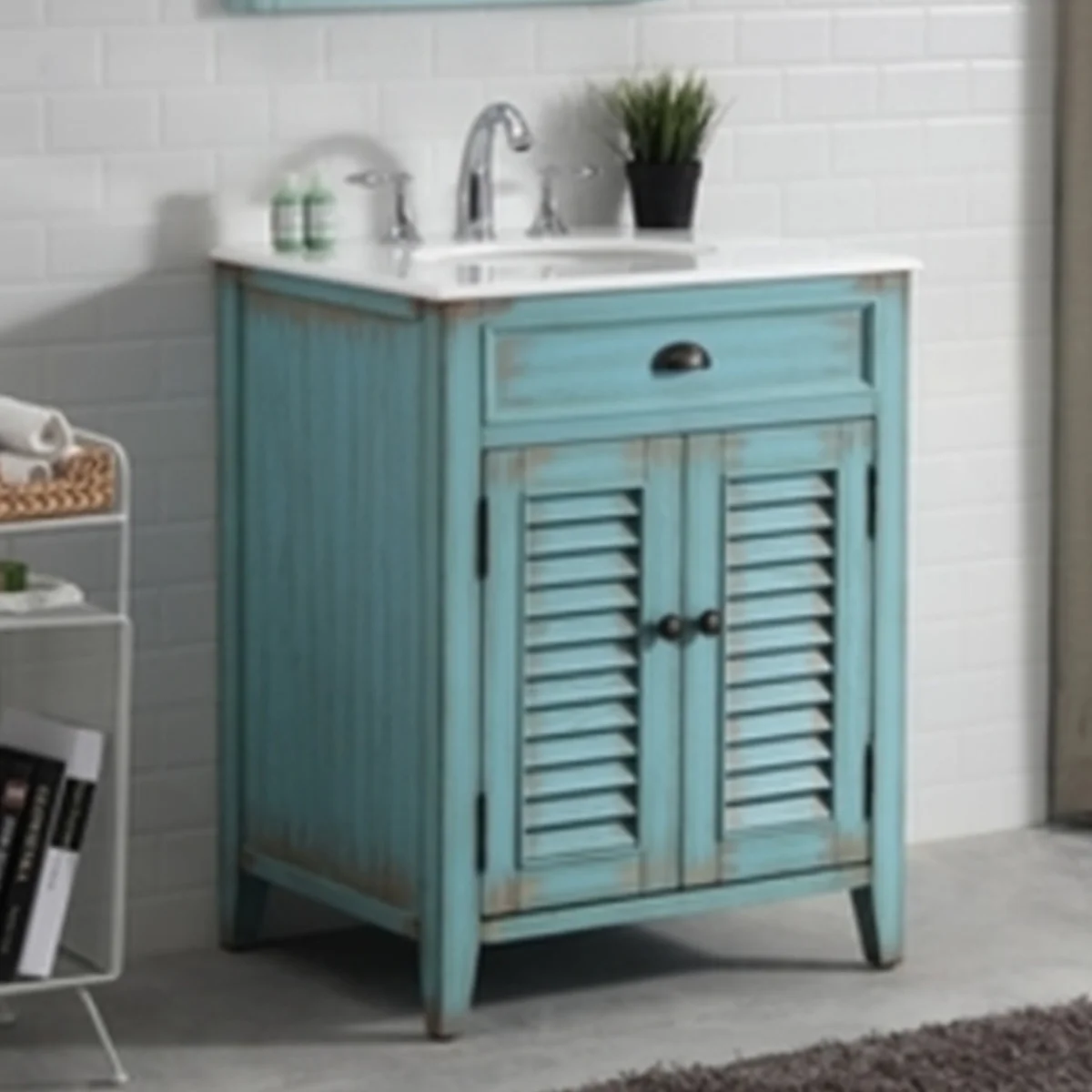 TỦ LAVABO PALM BEACH 30 INCH MÀU XANH 4