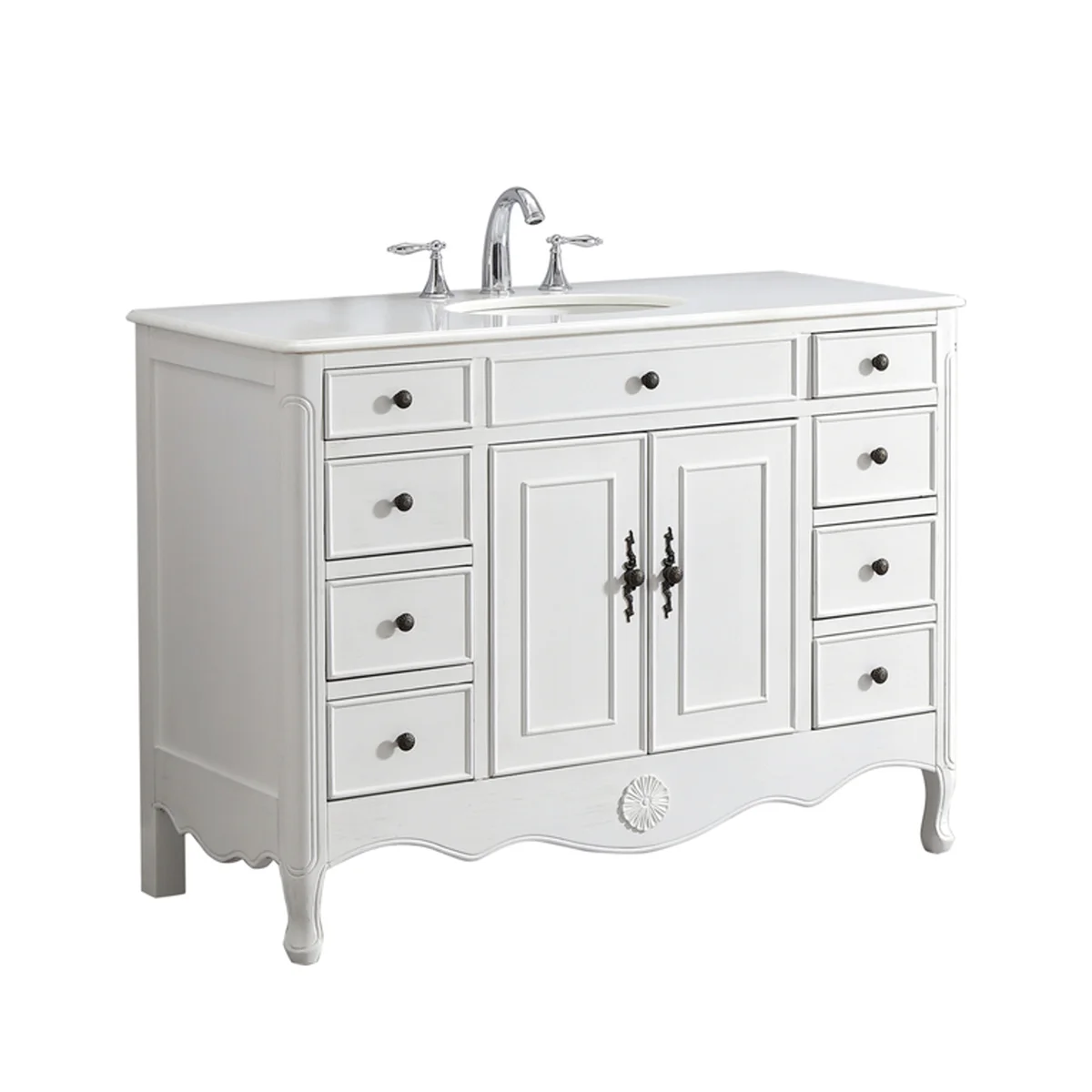 TỦ LAVABO PROVENCE 47 INCH MÀU TRẮNG