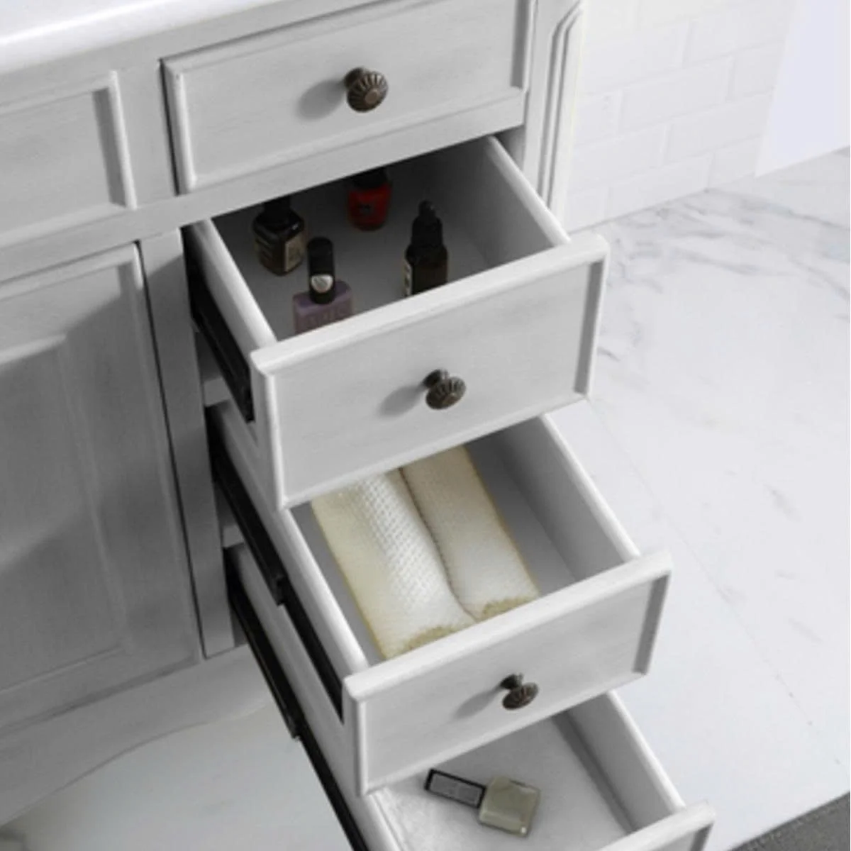 TỦ LAVABO PROVENCE 47 INCH MÀU XÁM 2