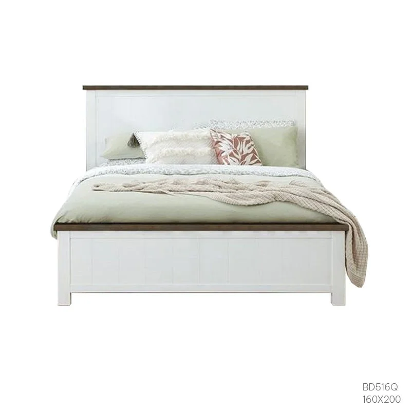 GIƯỜNG NGỦ COTTAGE WHITE & BROWN 1.6
