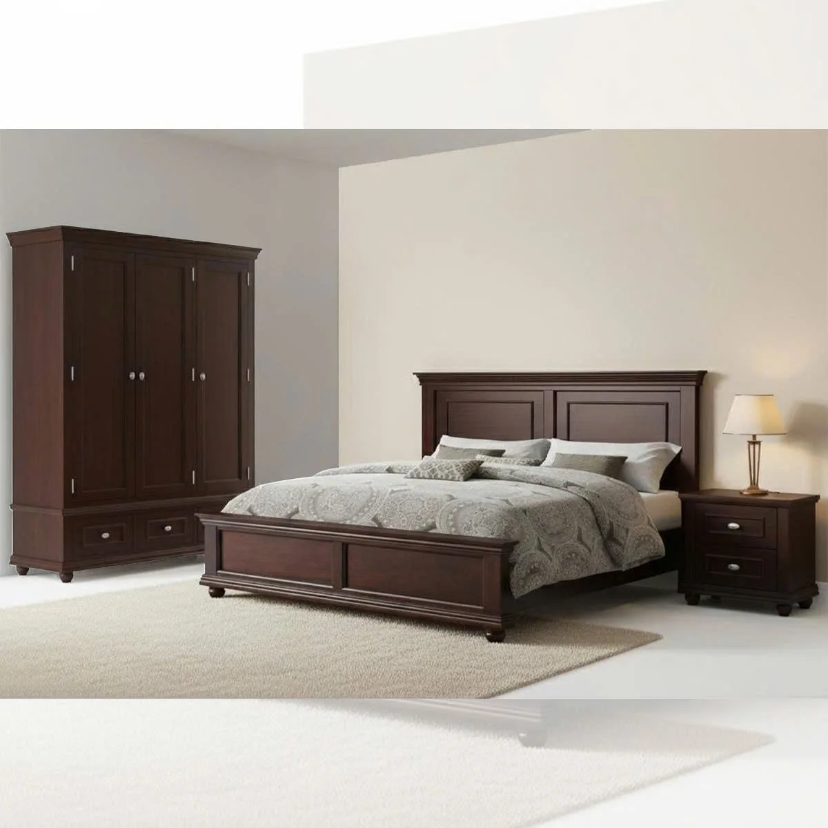 GIƯỜNG NGỦ HARPER MÀU NÂU 1.6 3
