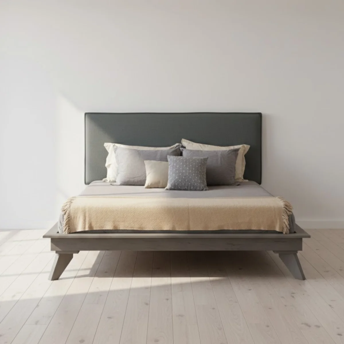 GIƯỜNG NGỦ RAINIER QUEEN SIZE MÀU XÁM 2