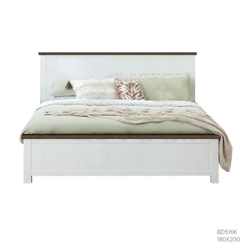 GIƯỜNG NGỦ COTTAGE WHITE & BROWN 1.8 1