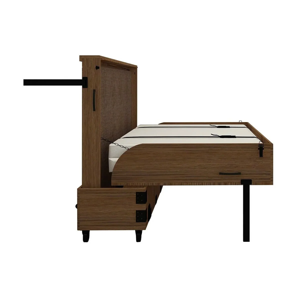GIƯỜNG NGỦ THÔNG MINH HENDERSON XTRA BED MÀU NÂU CAMEL KÈM NỆM 3