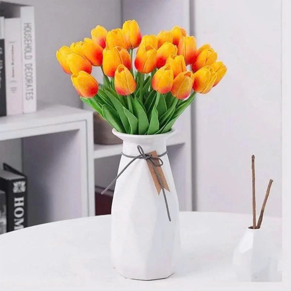HOA TUPLIP MÀU CAM ĐẬM 2