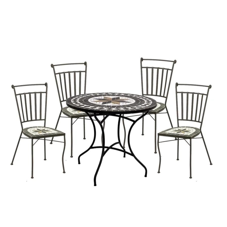BỘ BÀN 4 GHẾ NGOÀI TRỜI MOSAIC KINA