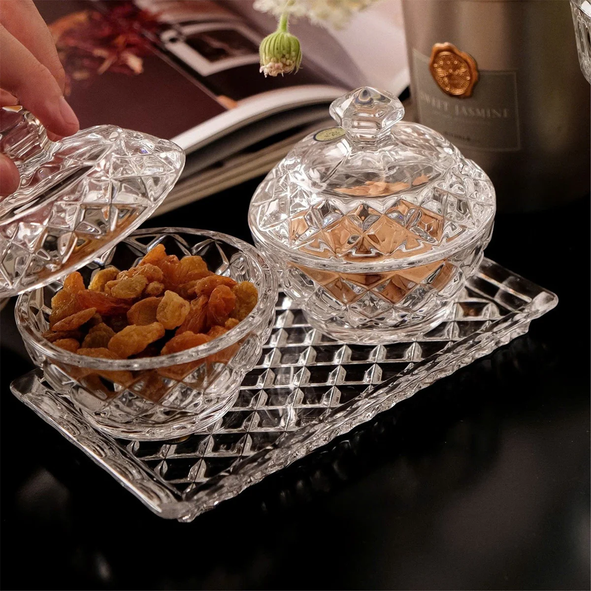 ĐĨA PHA LÊ 19CM CRYSTAL 2