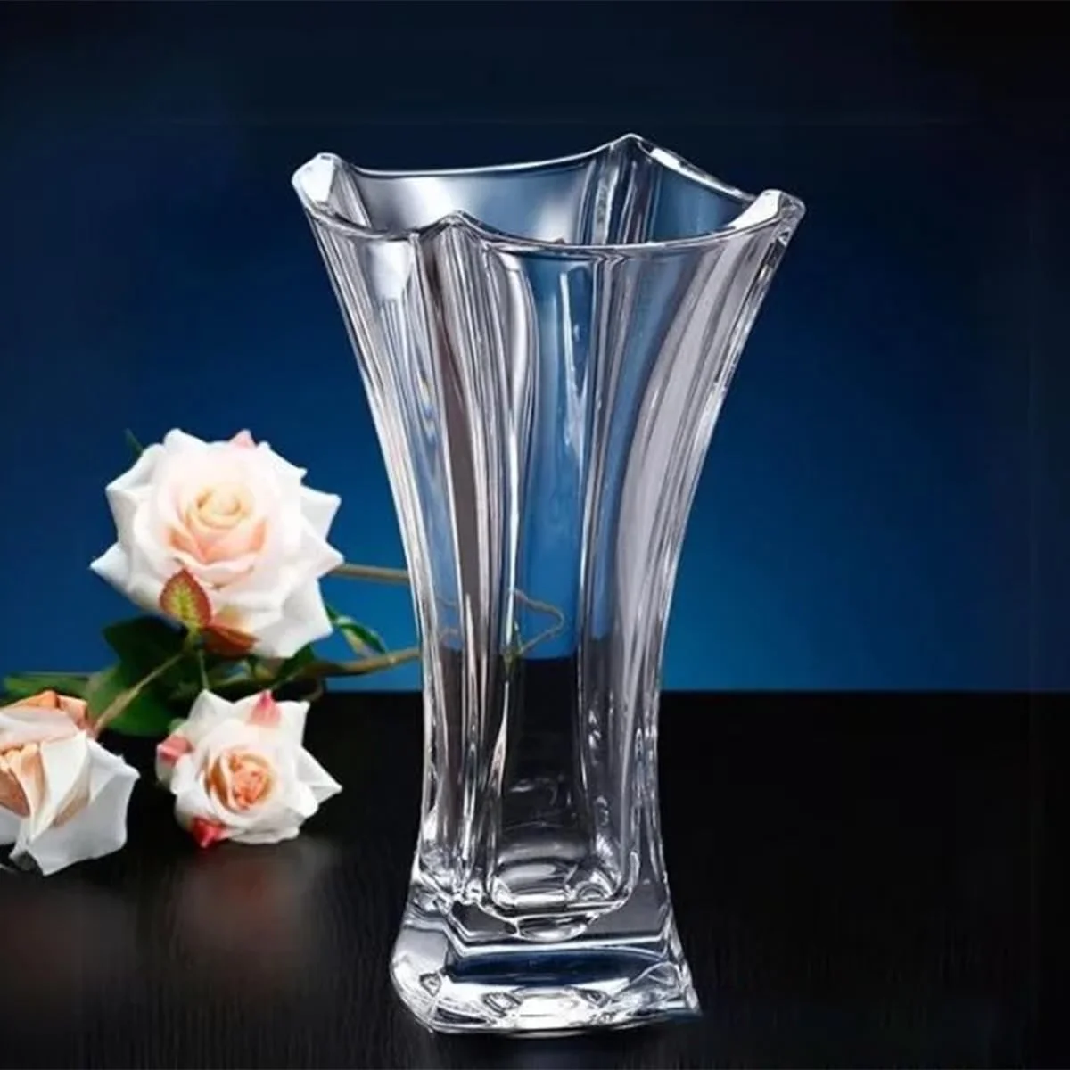 LỌ HOA PHA LÊ HÌNH BÓ MẠ VUÔNG TRƠN 30CM 5