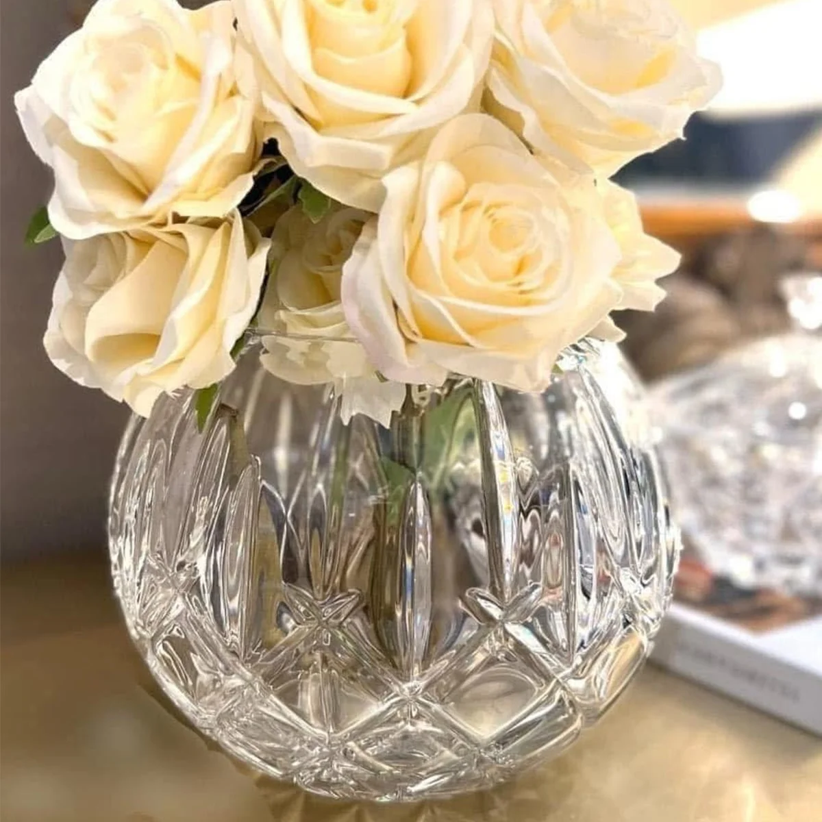 LỌ HOA PHA LÊ HÌNH CẦU SHEFFIELD 17.5CM CRYSTAL 4