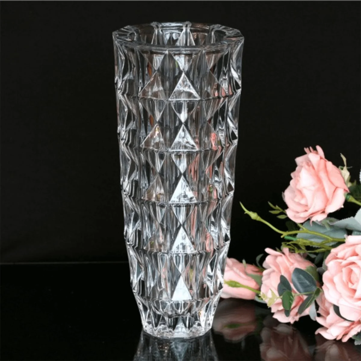 LỌ HOA PHA LÊ KIM CƯƠNG 33CM CRYSTAL 2