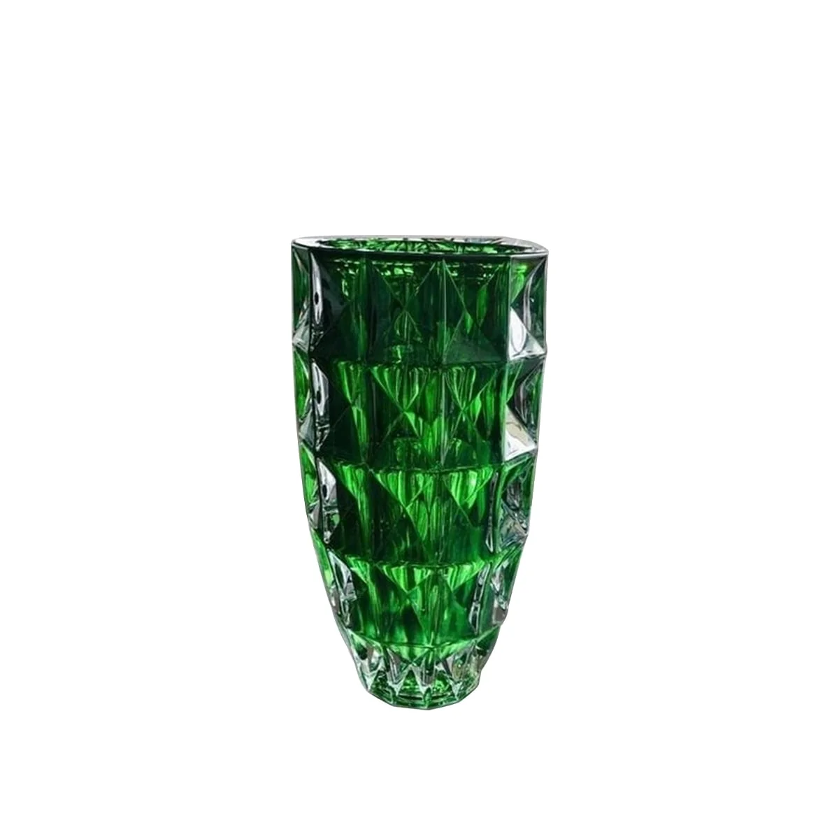 LỌ HOA PHA LÊ KIM CƯƠNG XANH LÁ 28CM CRYSTAL