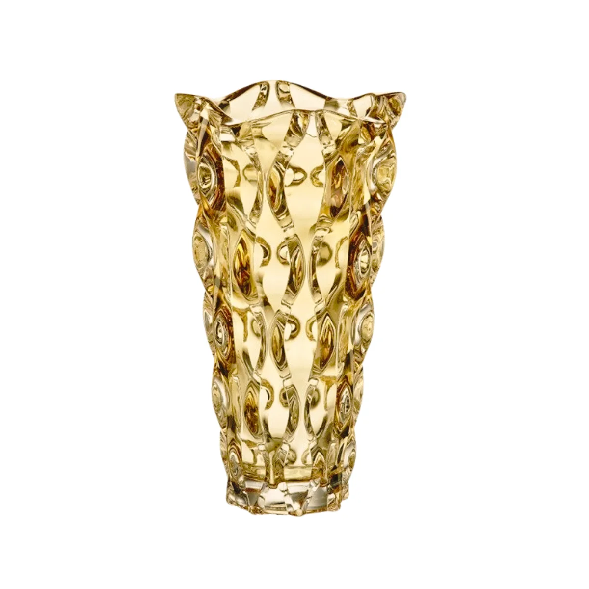 LỌ HOA PHA LÊ SAMBA MÀU VÀNG 30.5CM