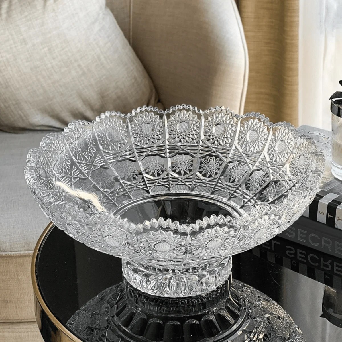 MÂM BỒNG PHA LÊ 25CM CRYSTAL 3