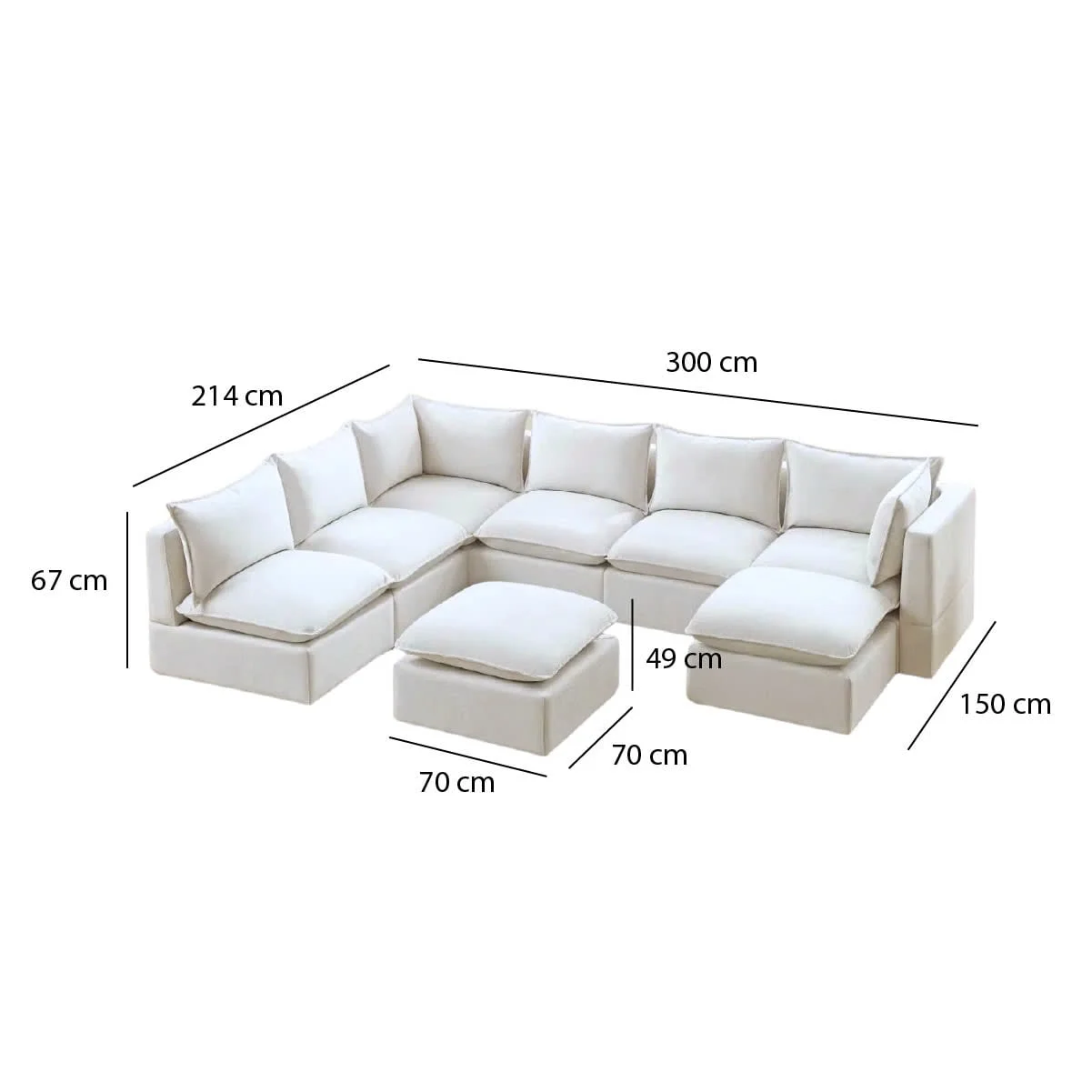 GHẾ SOFA MODULE COMBO 8C 2