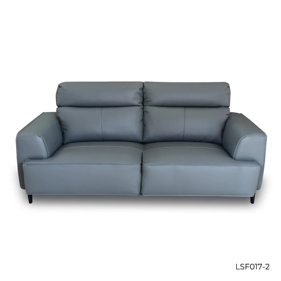 GHẾ SOFA 2 CHỖ DA BÒ LIGHT BLUE 8019