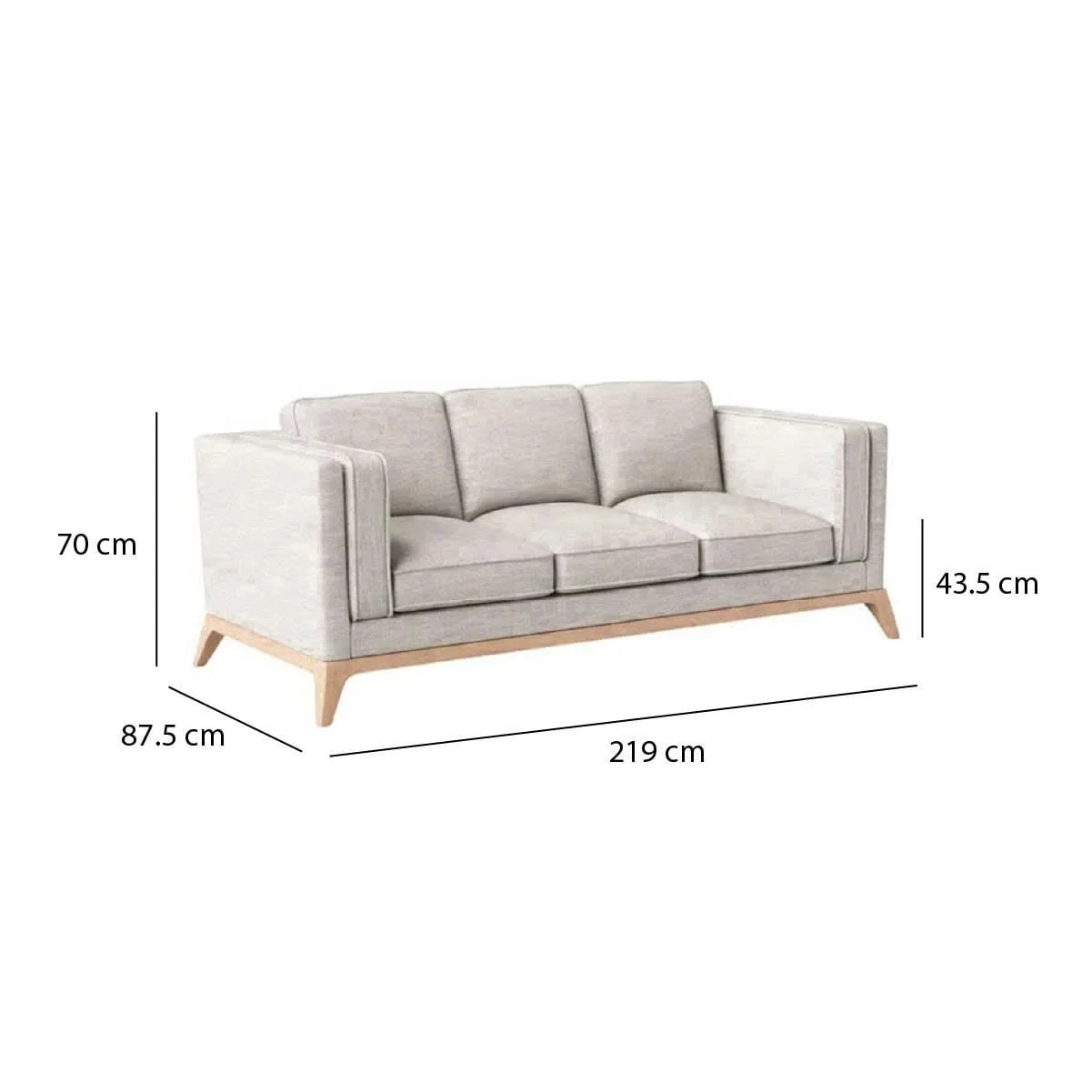 GHẾ SOFA 3 CHỖ ASHER 2