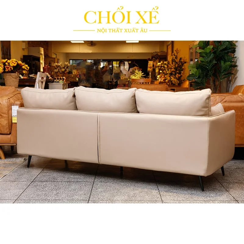 GHẾ SOFA 3 CHỖ NUBE MÀU KEM 4