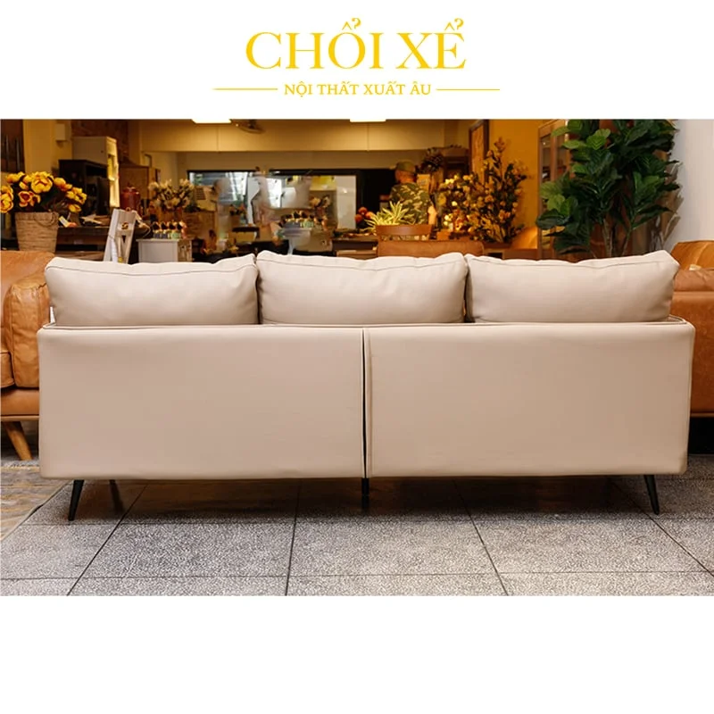 GHẾ SOFA 3 CHỖ NUBE MÀU KEM 5