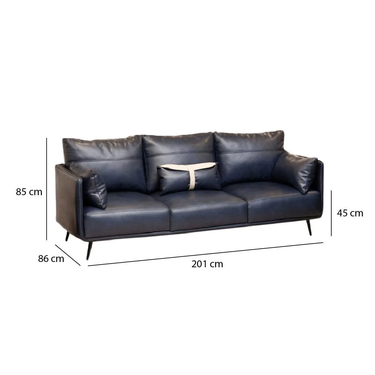 GHẾ SOFA 3 CHỖ NUBE MÀU XANH 2