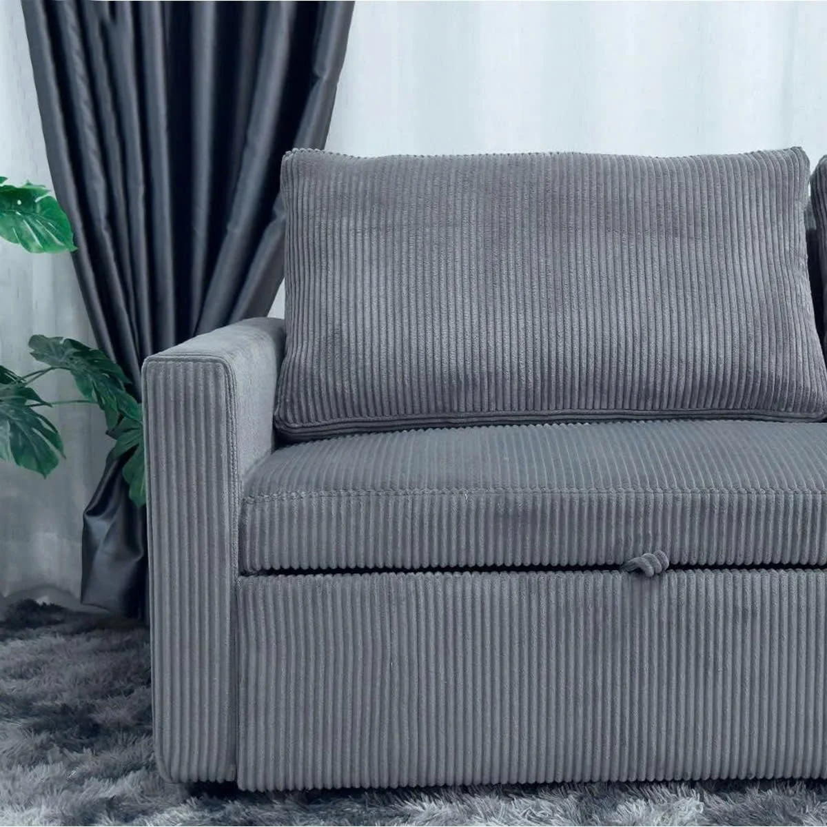 GHẾ SOFA BED OLIVERA MÀU XÁM 4