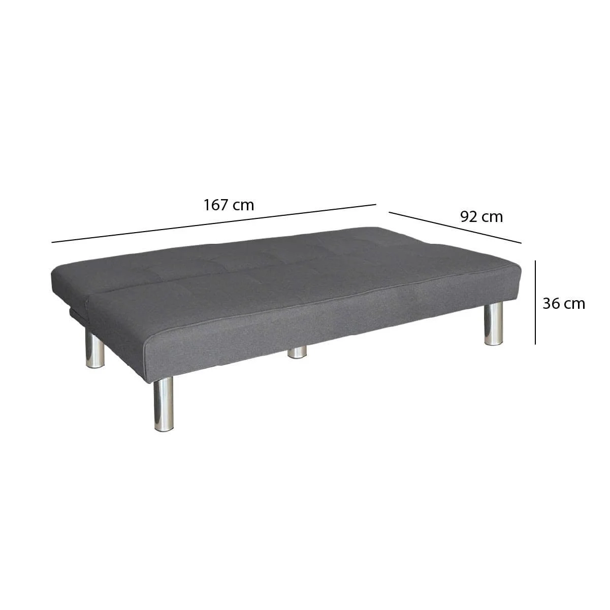 GHẾ SOFA BED SERTA MÀU XÁM ĐẬM 3