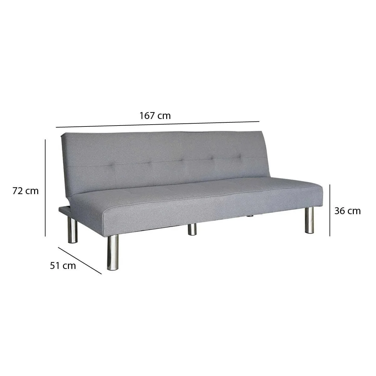 GHẾ SOFA BED SERTA MÀU XÁM 2