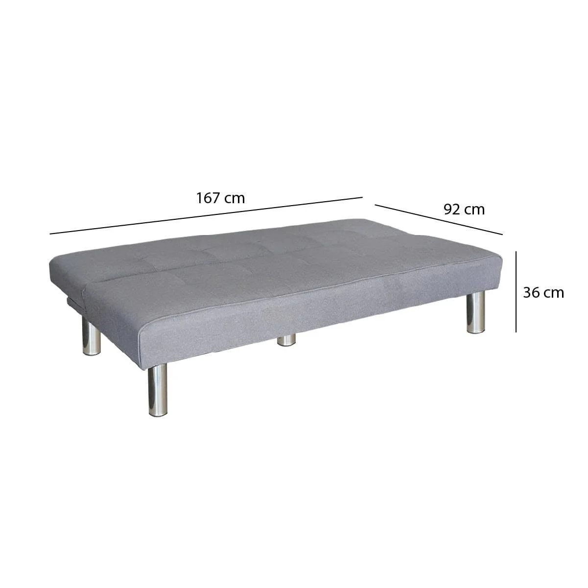 GHẾ SOFA BED SERTA MÀU XÁM 3