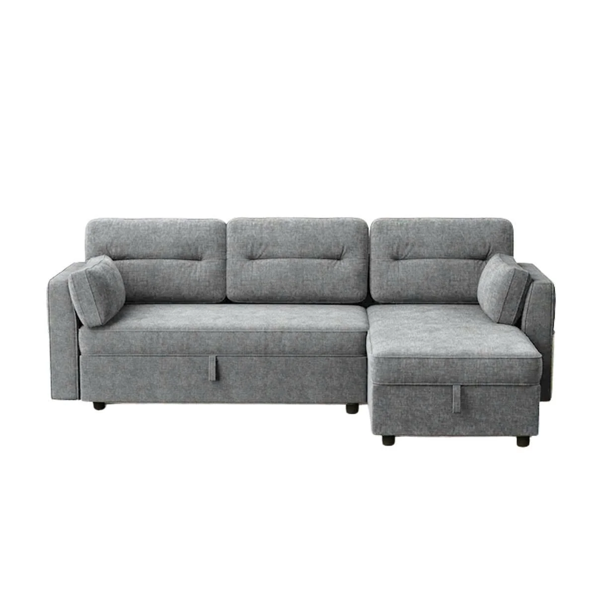 GHẾ SOFA BED GÓC COMPACT MÀU XÁM