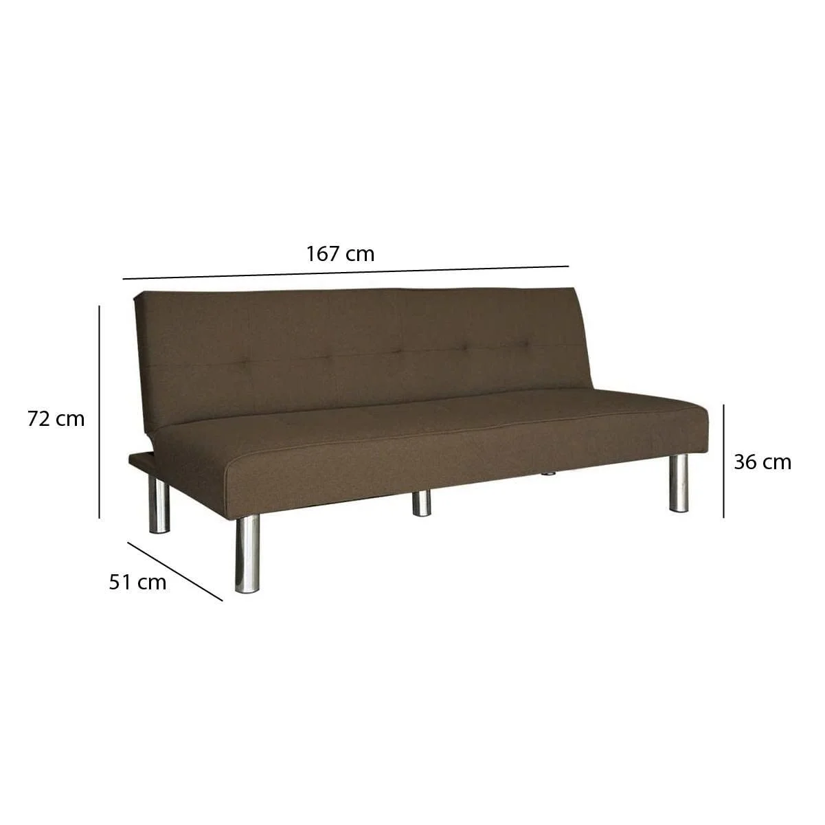 GHẾ SOFA BED SERTA MÀU NÂU 2