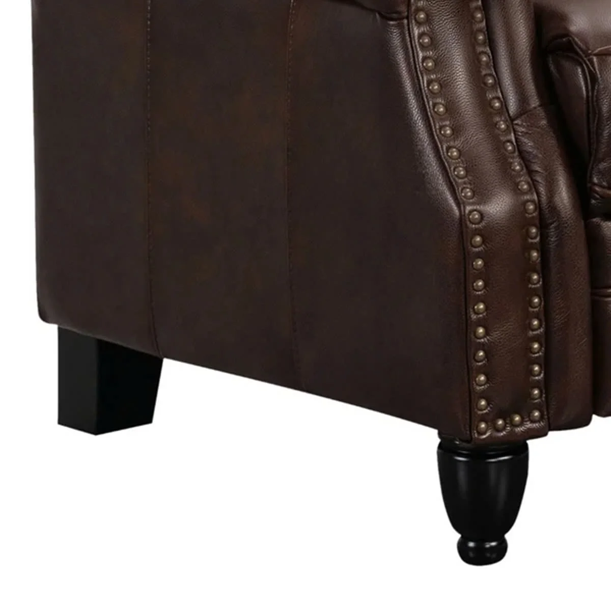GHẾ SOFA ĐƠN DA BÒ CHỈNH CƠ POLLENZO MÀU NÂU 4