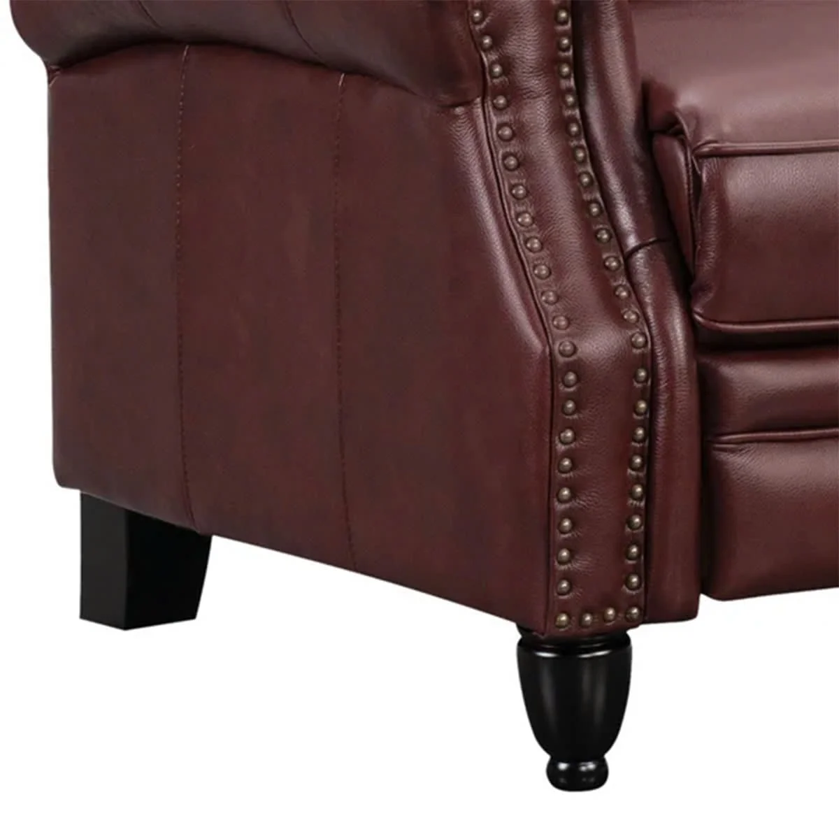 GHẾ SOFA ĐƠN DA BÒ CHỈNH CƠ POLLENZO MÀU ĐỎ 5