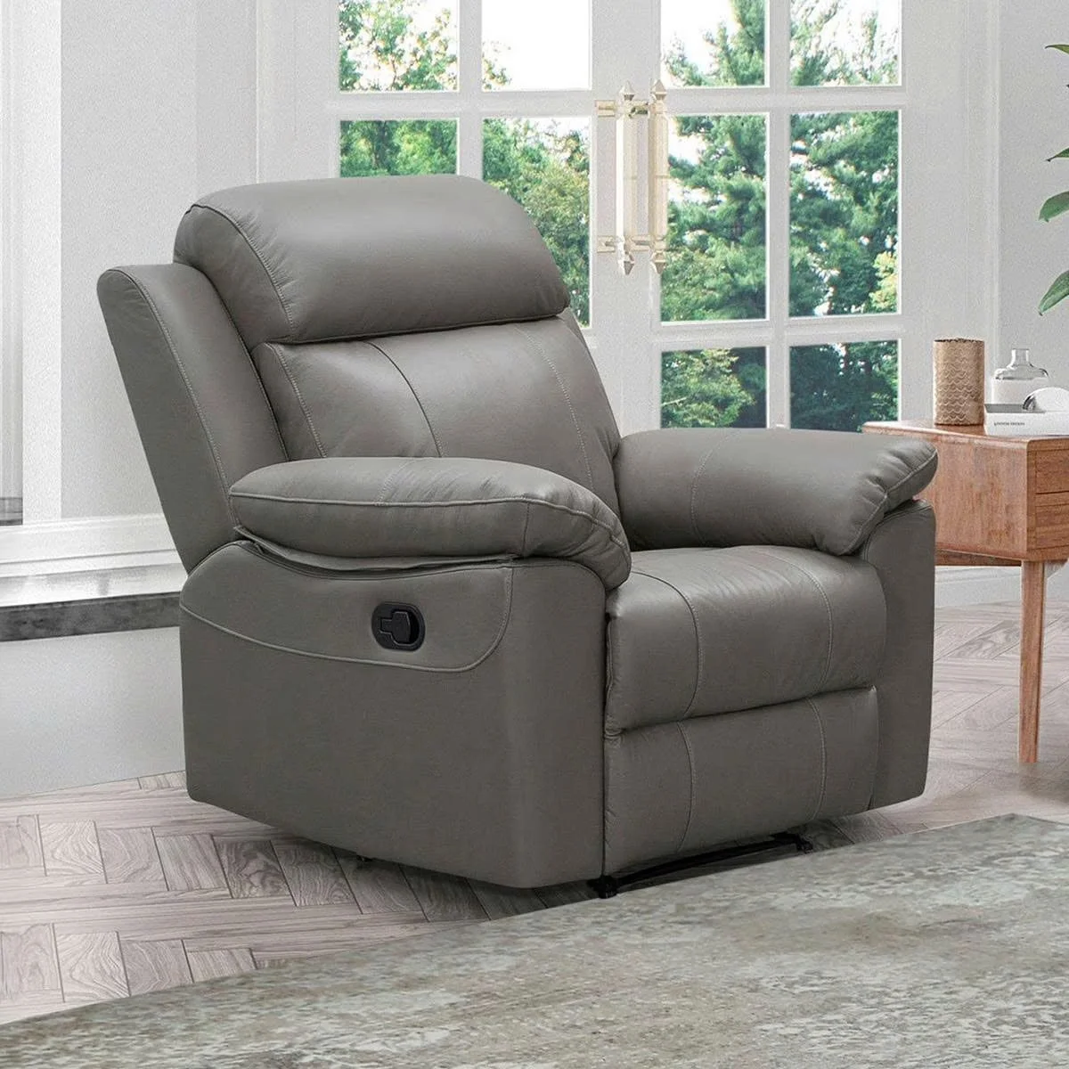 GHẾ SOFA ĐƠN DA BÒ CHỈNH CƠ MANHATTAN 5