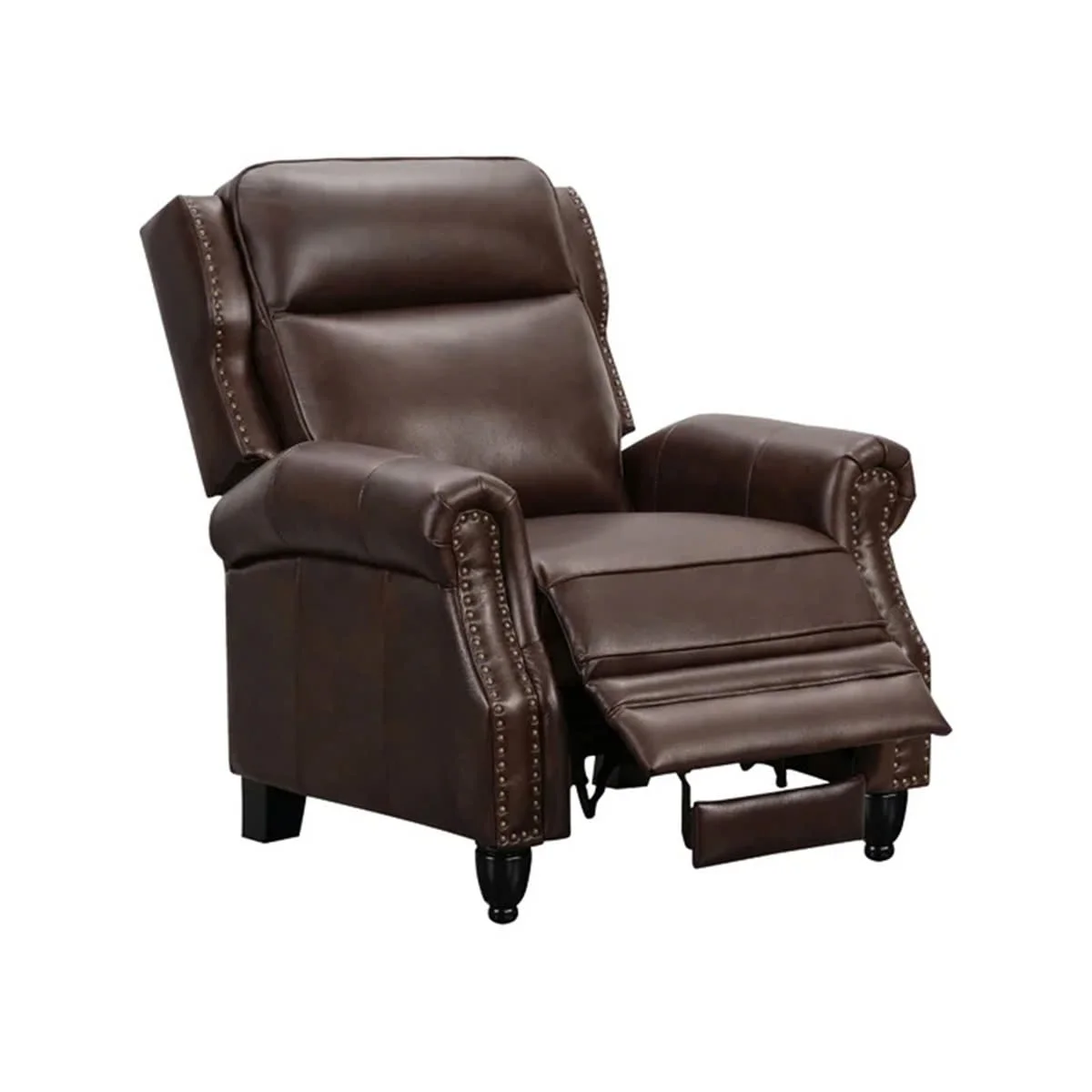 GHẾ SOFA ĐƠN DA BÒ CHỈNH CƠ POLLENZO MÀU NÂU 3