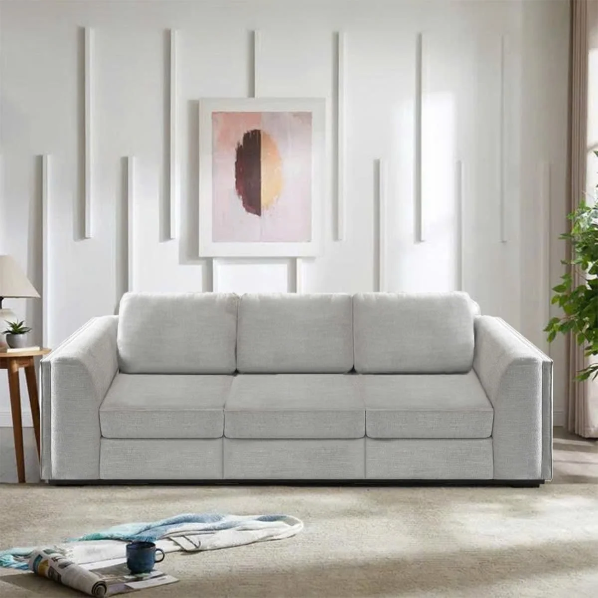GHẾ SOFA 3 CHỖ CHELSEA MÀU XÁM 3