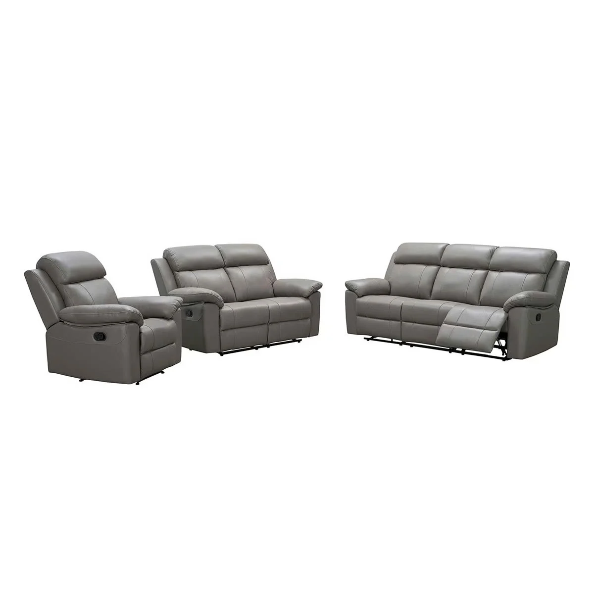 GHẾ SOFA 3 CHỖ DA BÒ CHỈNH CƠ MANHATTAN 5