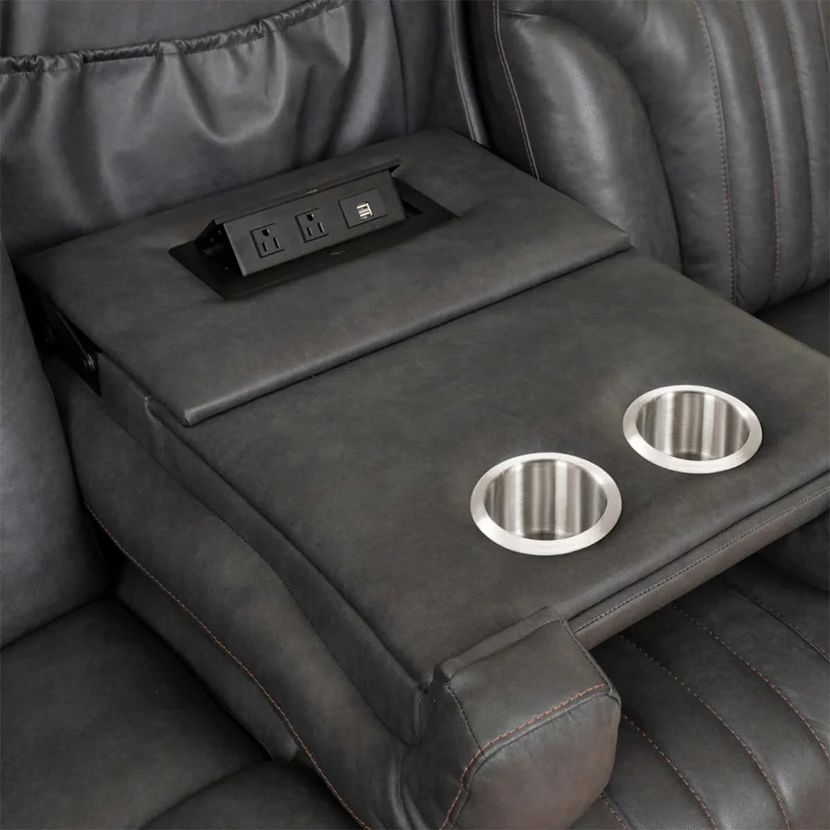 GHẾ SOFA 3 CHỖ DA BÒ CHỈNH ĐIỆN ERIC CHURCH MÀU XÁM 5