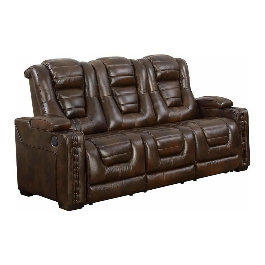 GHẾ SOFA 3 CHỖ DA BÒ CHỈNH ĐIỆN ERIC CHURCH