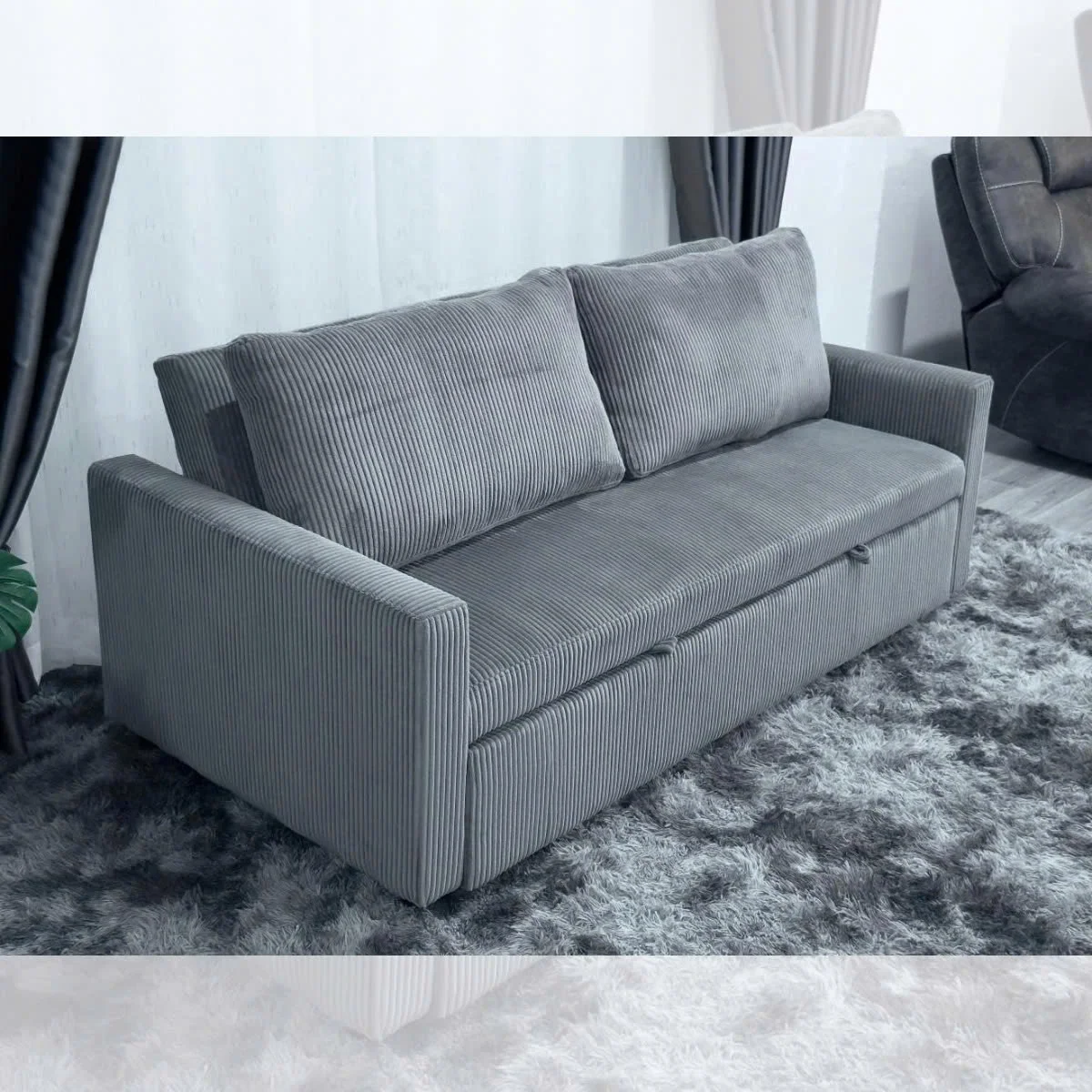 GHẾ SOFA BED OLIVERA MÀU XÁM 5