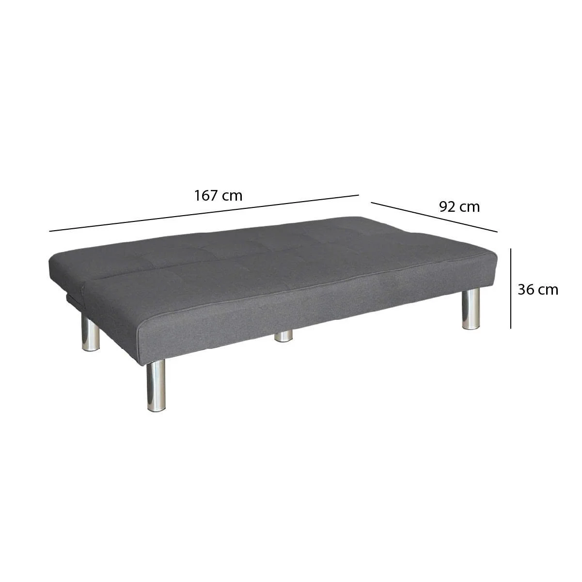 GHẾ SOFA BED SERTA MÀU XÁM ĐẬM 3