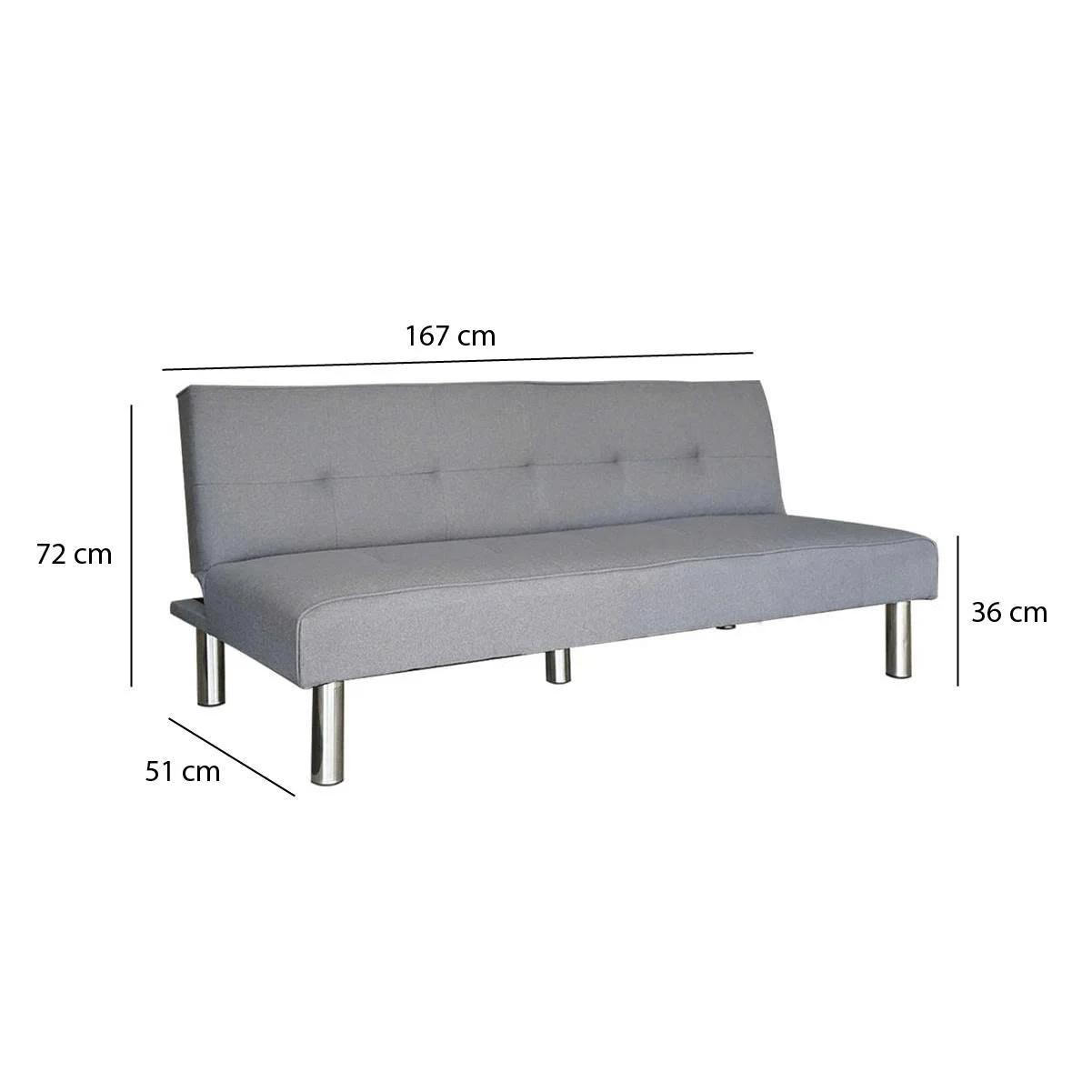 GHẾ SOFA BED SERTA MÀU XÁM 2