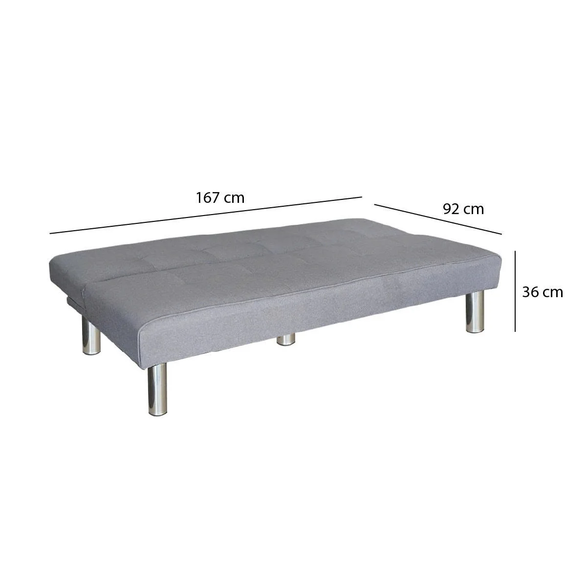 GHẾ SOFA BED SERTA MÀU XÁM 3