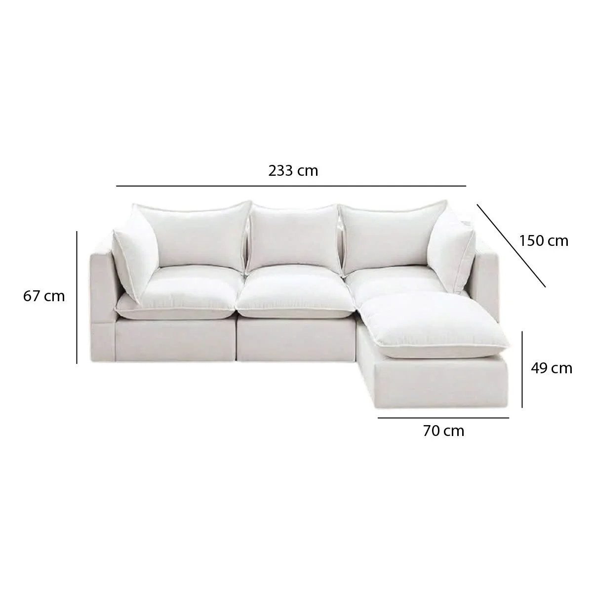 GHẾ SOFA MODULE COMBO 4C 2