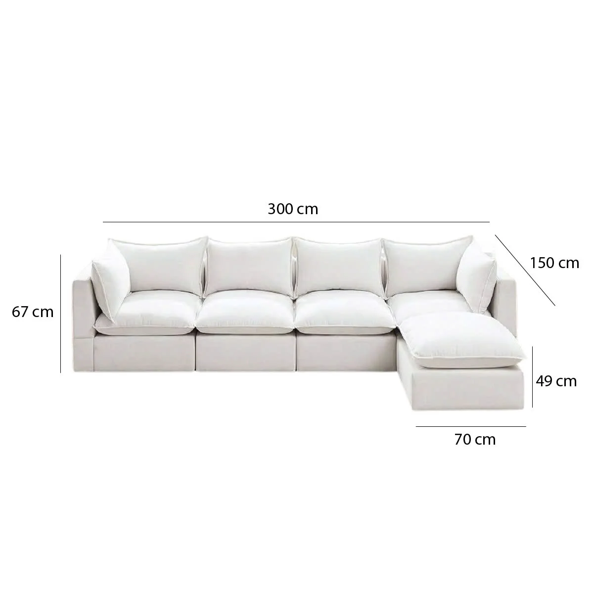 GHẾ SOFA MODULE COMBO 5C 2