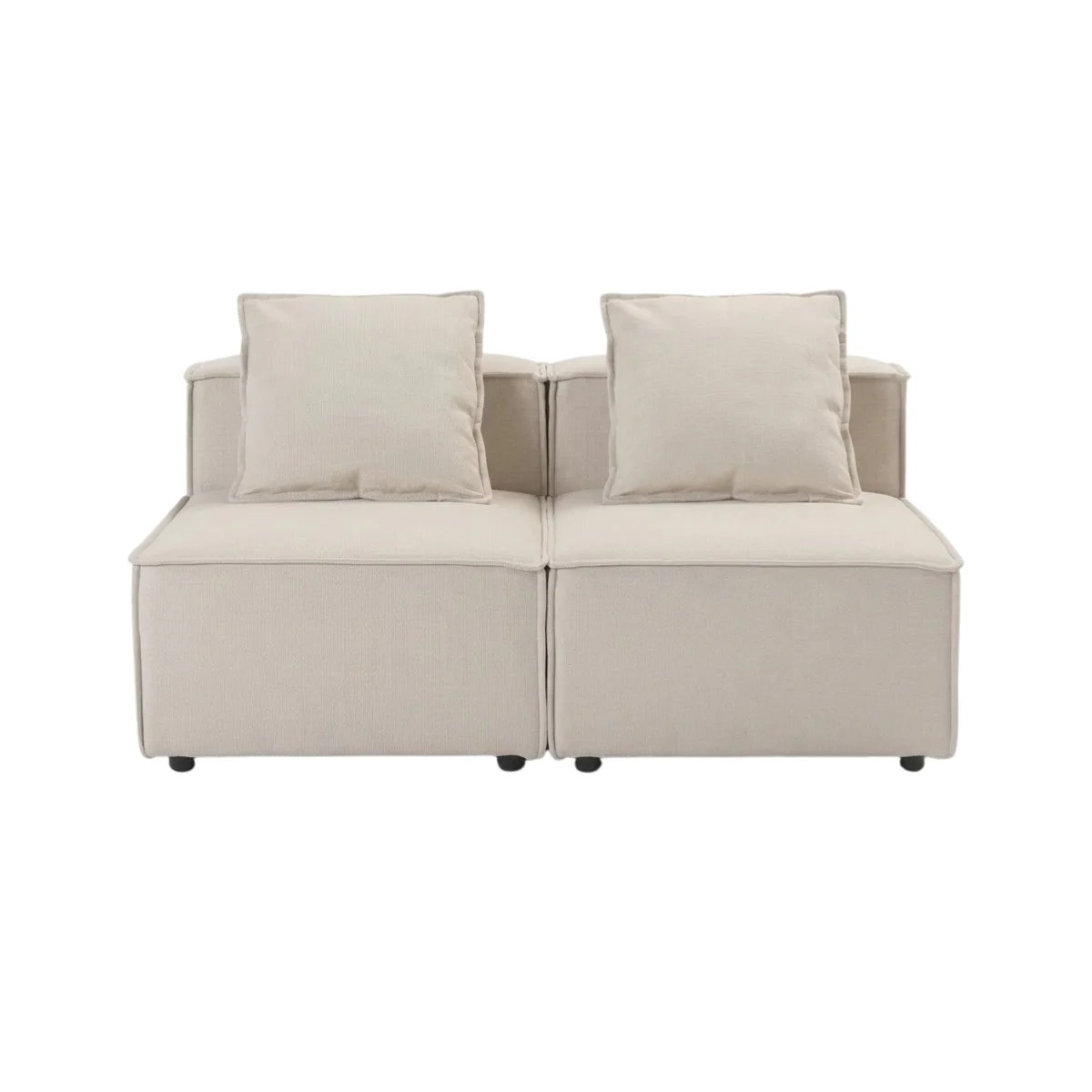 GHẾ SOFA MODULE MÀU KEM COMBO 2C