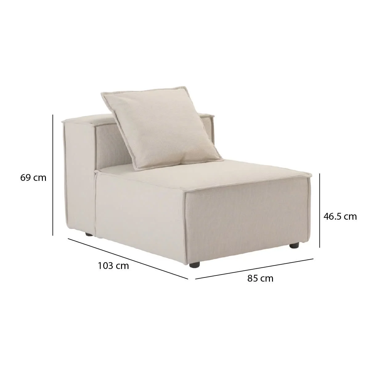 GHẾ SOFA MODULE MÀU KEM 2