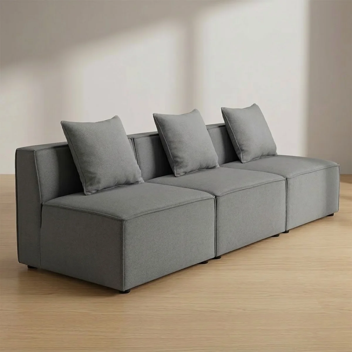 GHẾ SOFA MODULE MÀU XÁM COMBO 3C 2