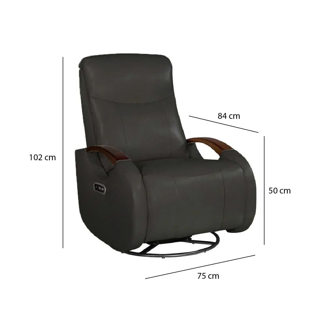 GHẾ SOFA ĐƠN DA BÒ CHỈNH ĐIỆN BARCA LOUNGER 2