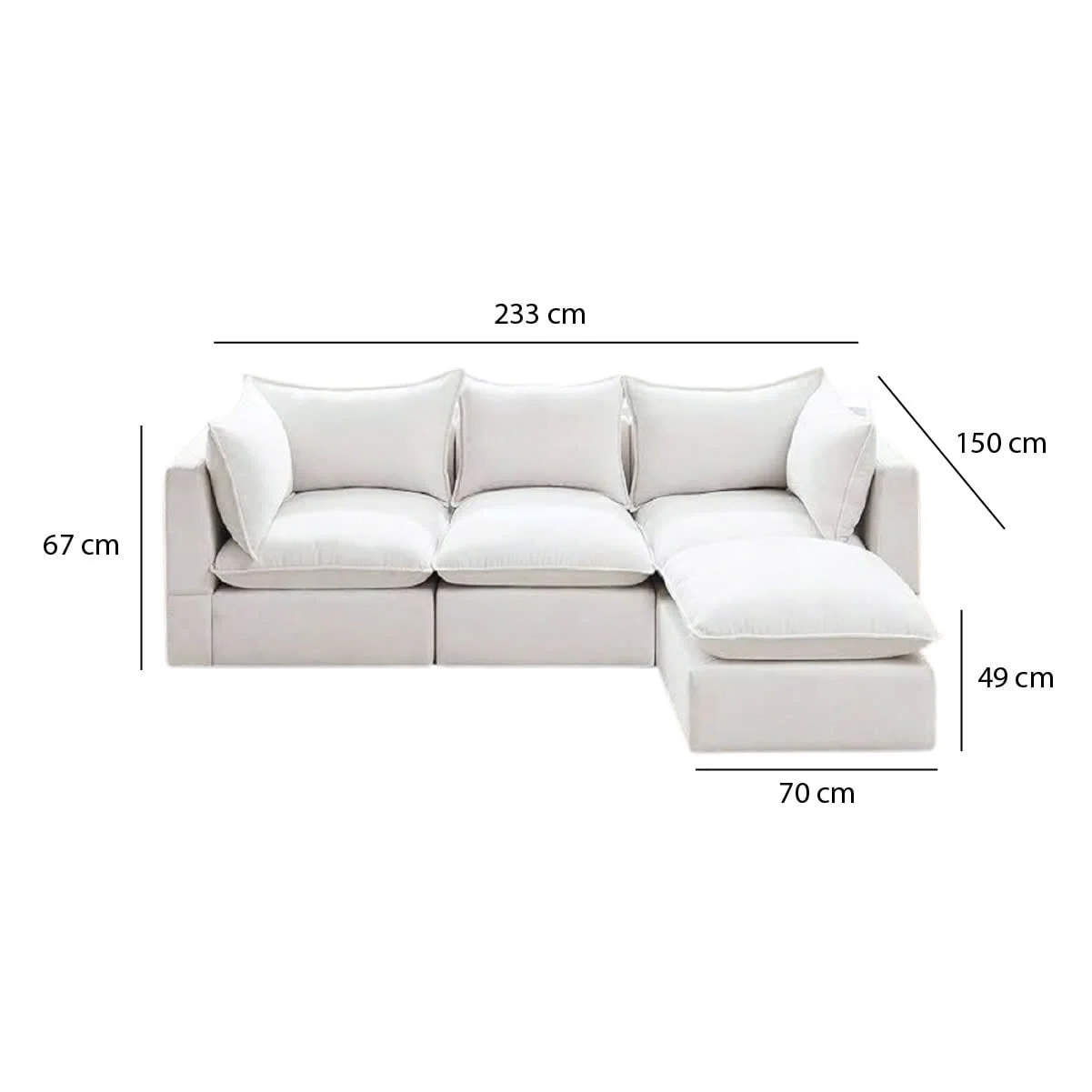 GHẾ SOFA MODULE COMBO 4C 2